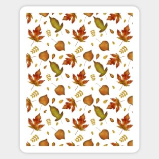 Autumn leaves pattern Sticker